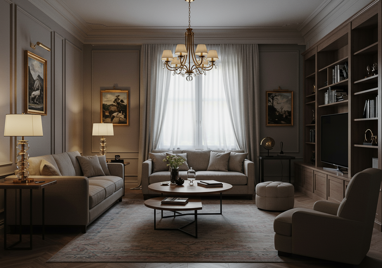 Classic contemporary living room by Heima.